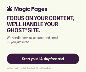 Magic Pages 300×250 banner — Simplicity, Beige