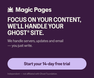 Magic Pages 300×250 banner — Simplicity, Plum