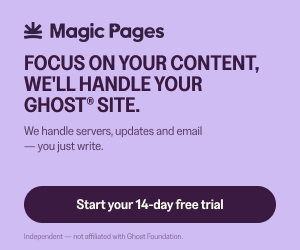 Magic Pages 300×250 banner — Simplicity, Purple