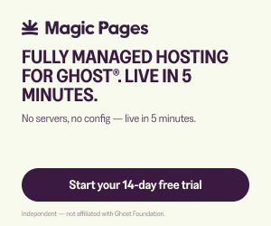 Magic Pages 300×250 banner — Speed, Beige