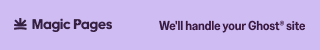 Magic Pages 320×50 banner — Simplicity, Purple