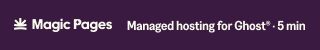 Magic Pages 320×50 banner — Speed, Plum