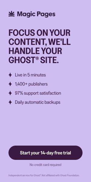 Magic Pages 300×600 banner — Simplicity, Purple