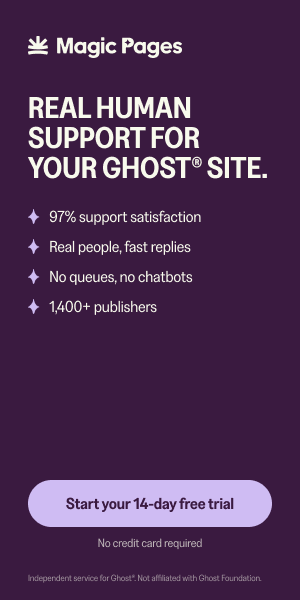 Magic Pages 300×600 banner — Support, Plum