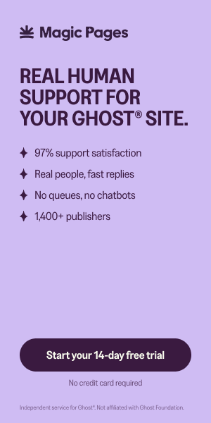 Magic Pages 300×600 banner — Support, Purple